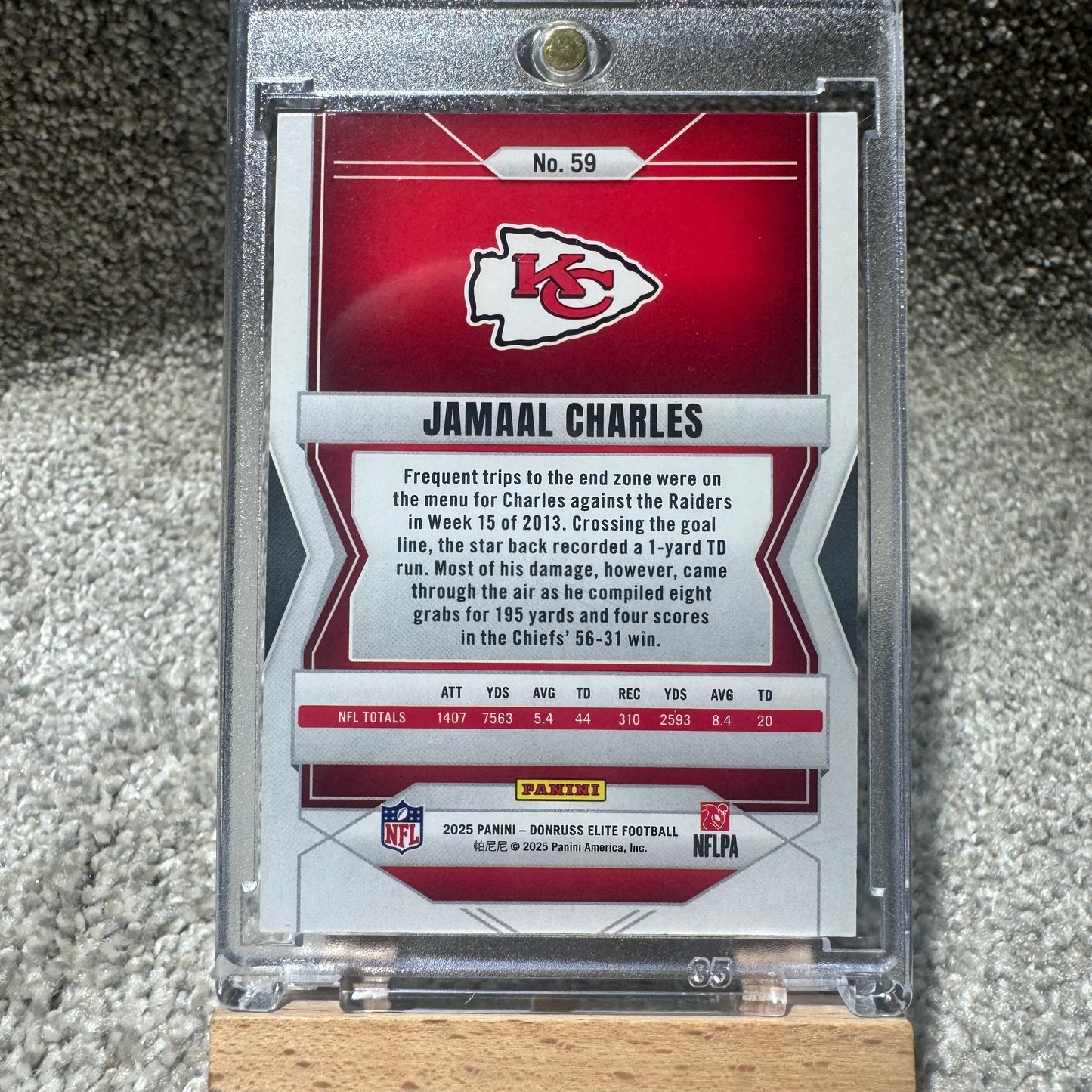 Donruss Elite Jamaal Charles /999 Aspirations