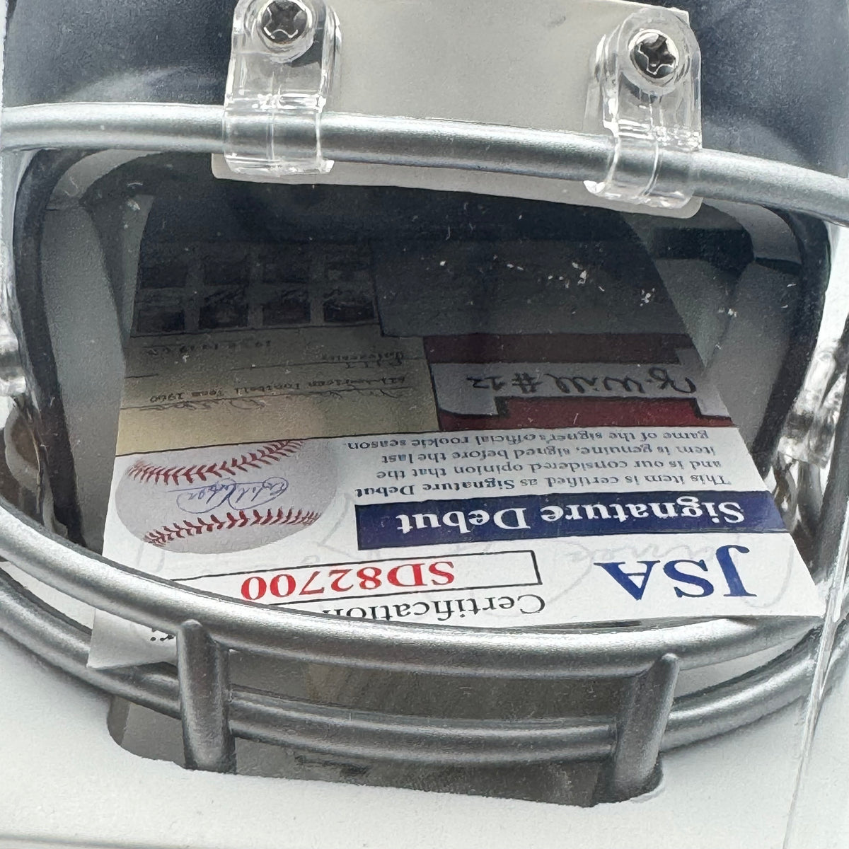 AJ Brown Autographed Mini Helmet