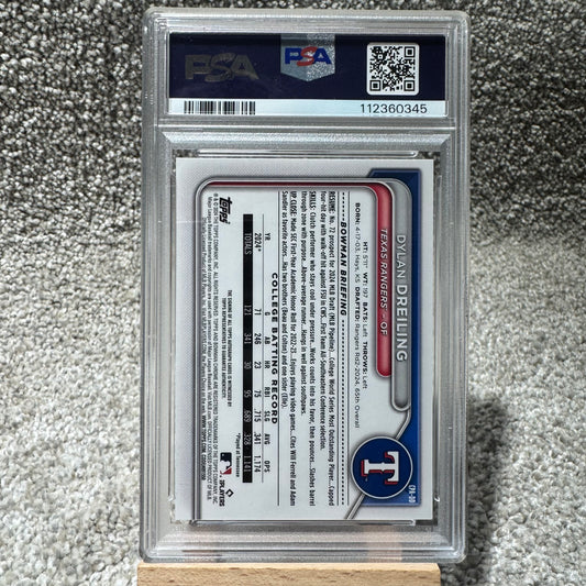 1st Bowman Chrome Auto Dylan Dreiling /199 Aqua Lava