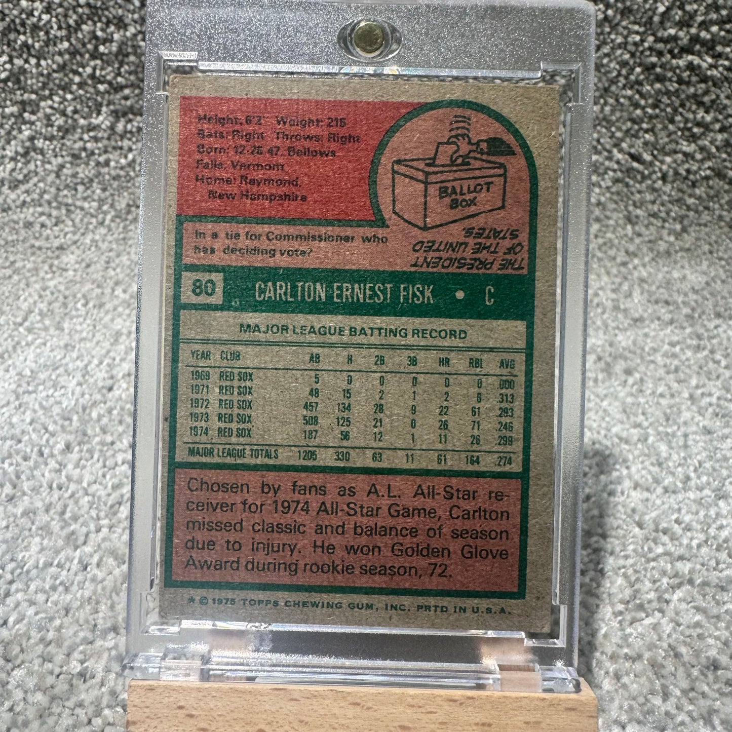 1975 Topps Carlton Fisk