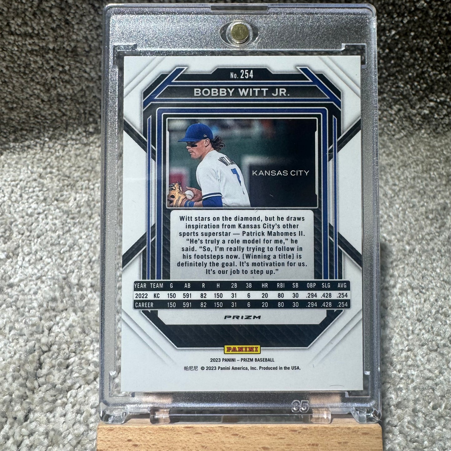 Prizm Blue Ice Bobby Witt Jr Rookie