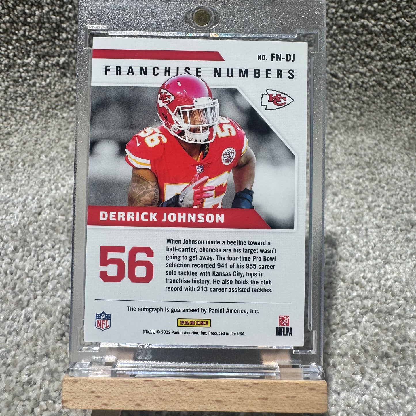 2022 Franchise Numbers Derrick Johnson Autograph