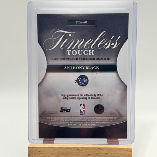 Bowman Chrome Timeless Touch Anthony Black Auto