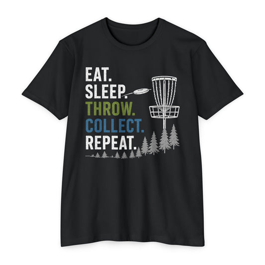 Eat. Sleep. Throw. Collect. Repeat. Graphic Tee