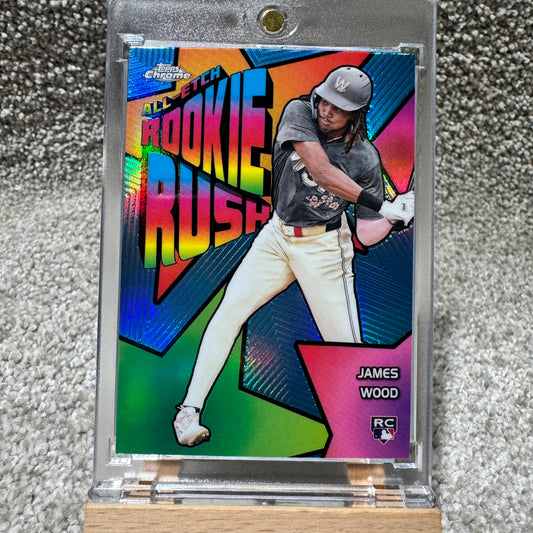 2025 Topps Chrome James Wood Chrome All-Etch Rookie Rush