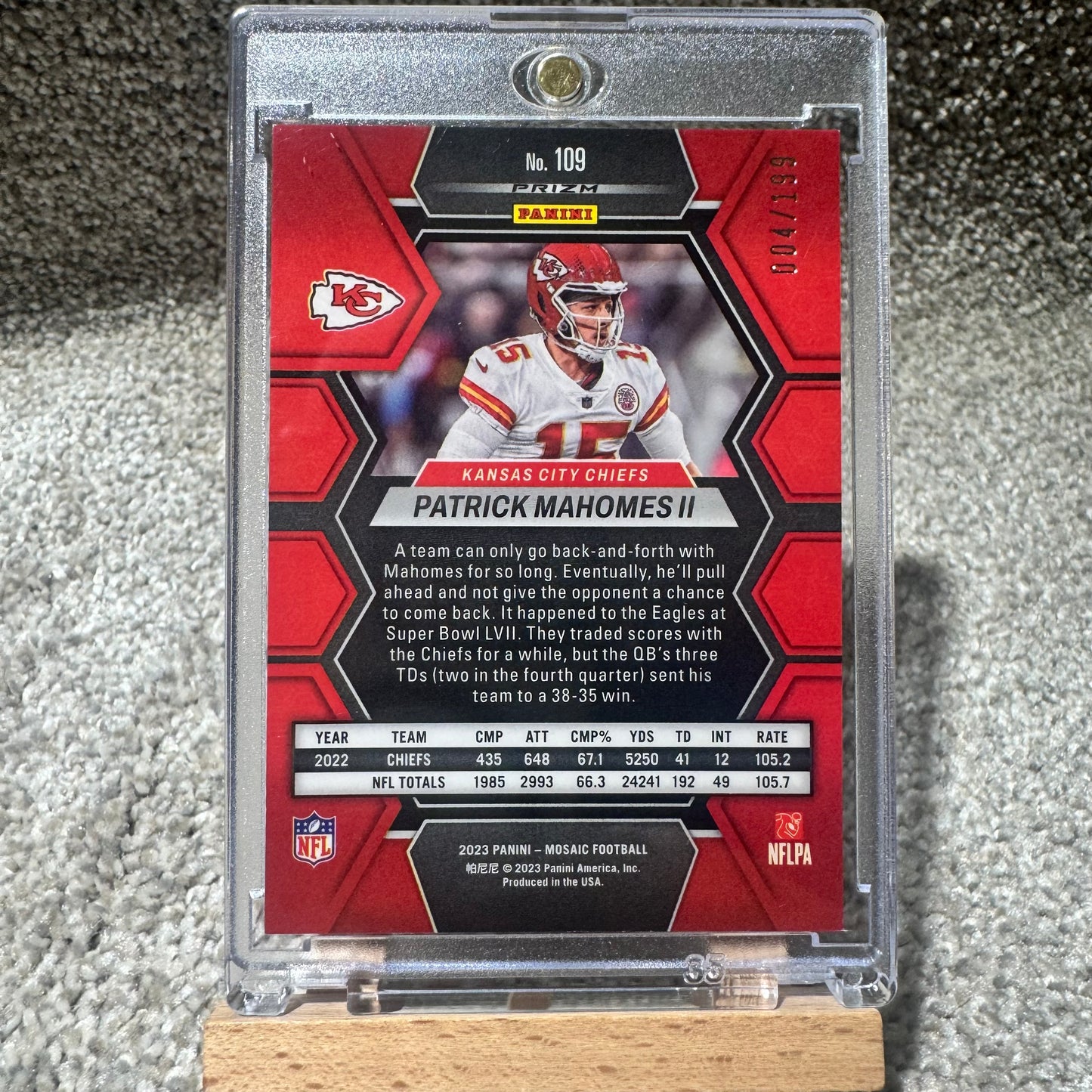 Patrick Mahomes Orange Mosaic /199