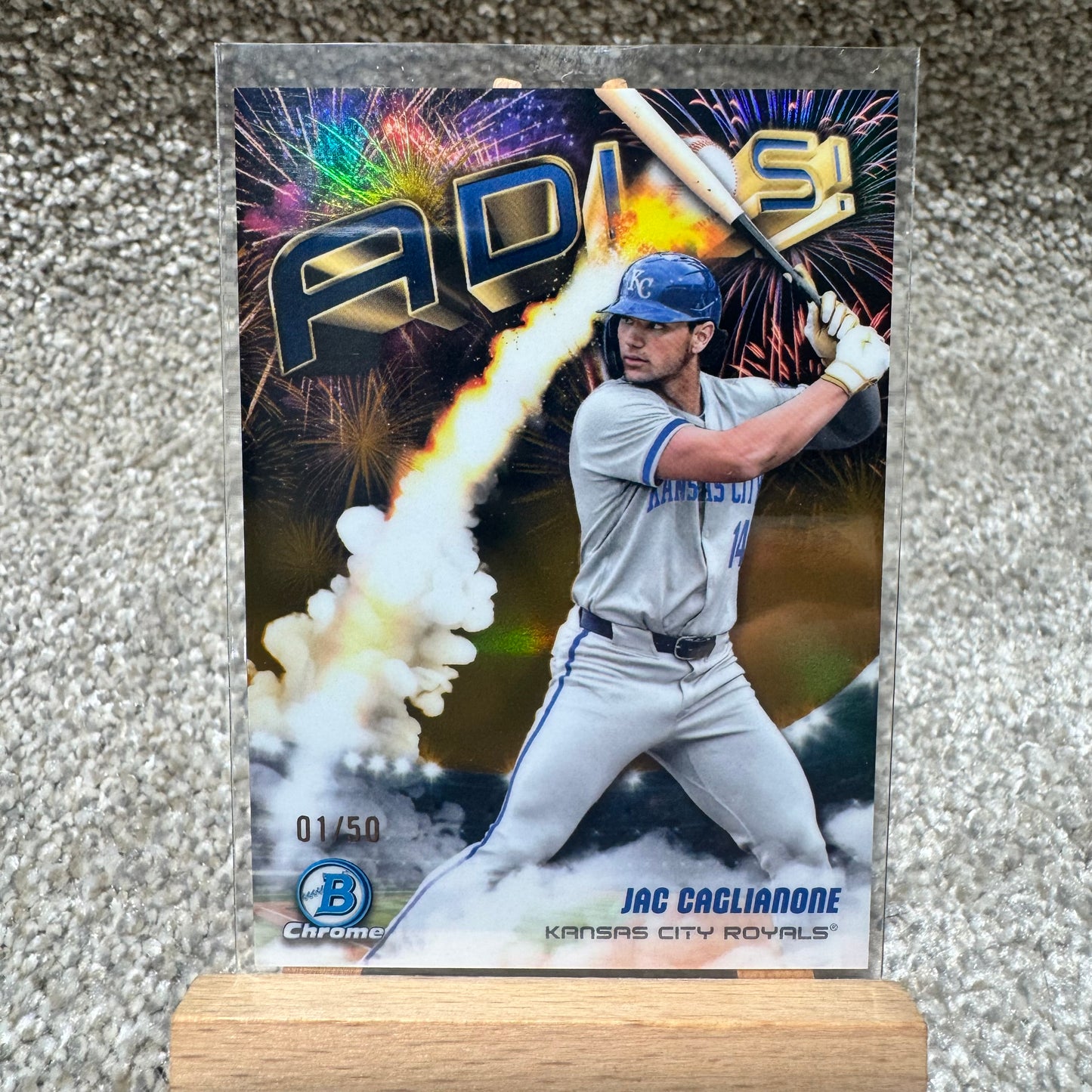 2025 Jac Caglianone Adios Gold Refractor /50 First on Print