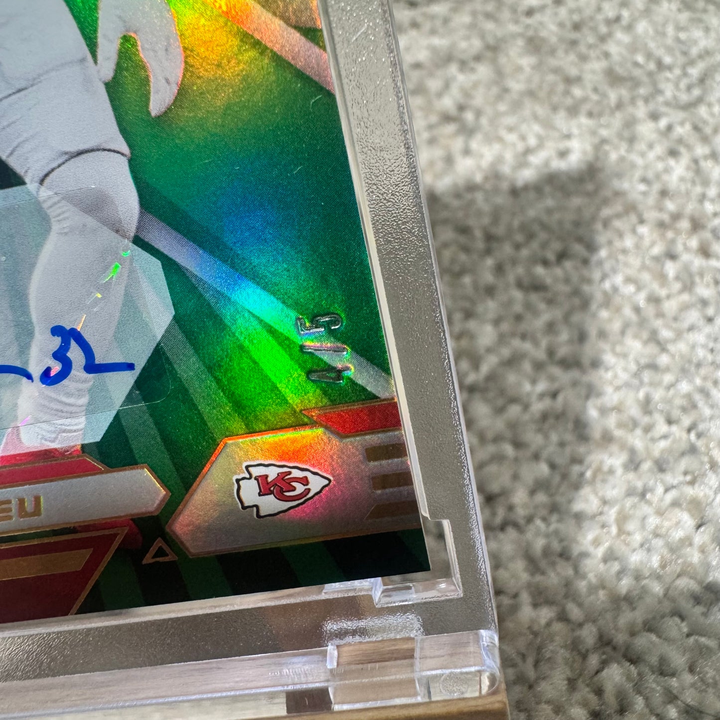 2021 XR Football Tyrann Mathieu Green Auto /5