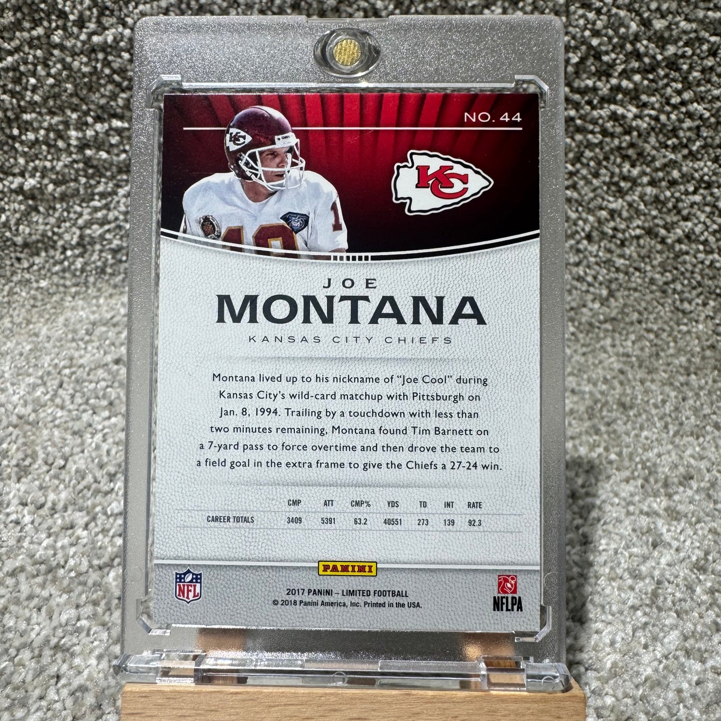 2017 Joe Montana Limited Silver Spotlight #/99