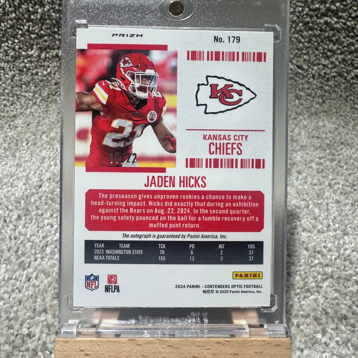 Rookie Ticket Jaden Hicks Auto /22