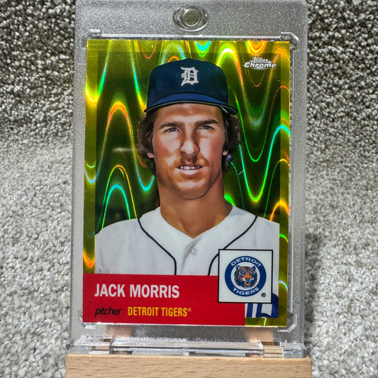 2022 Topps Chrome Jack Morris Yellow RayWave Refractor /250