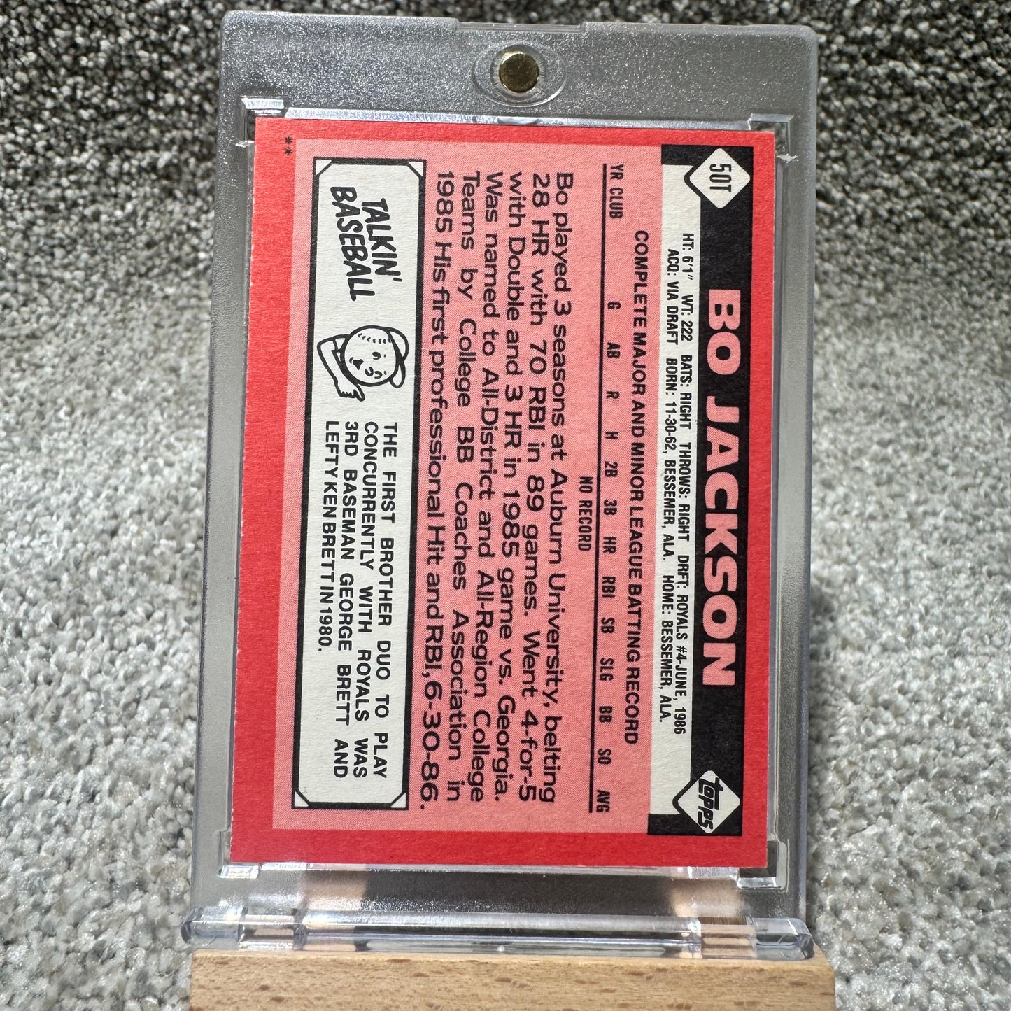 1985 Topps Traded Bo Jackson
