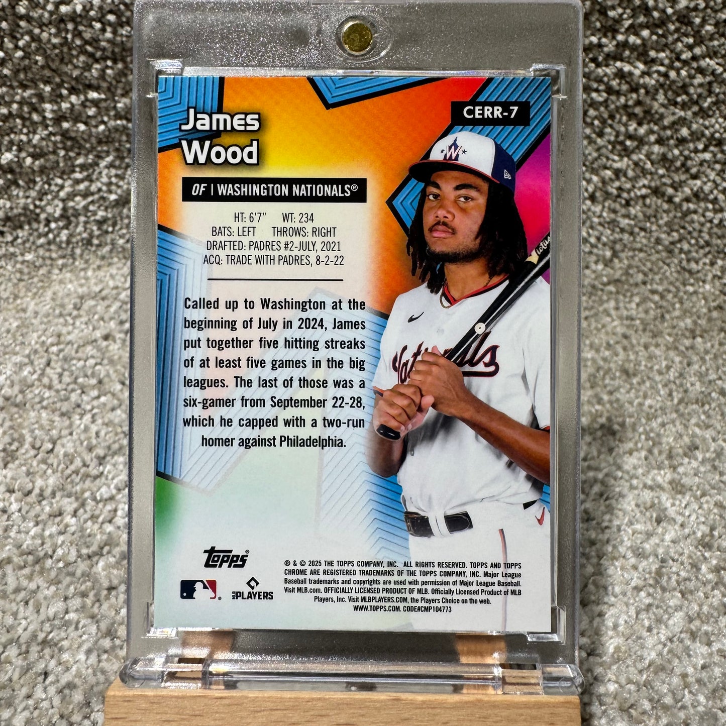 2025 Topps Chrome James Wood Chrome All-Etch Rookie Rush