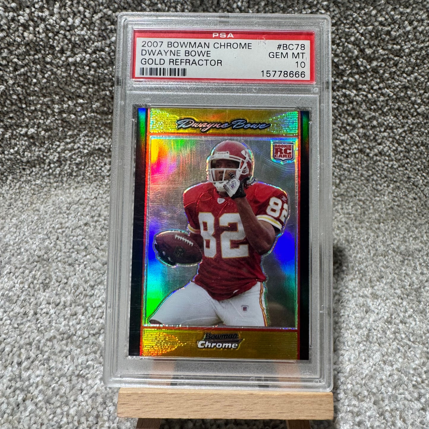 2007 Bowman Chrome Dwayne Bowe Gold PSA - POP 1