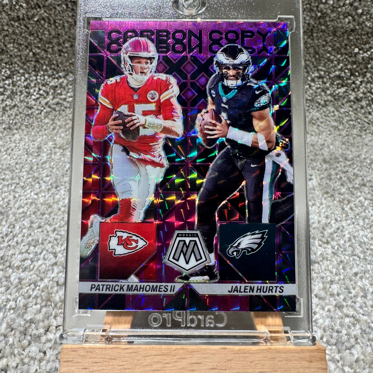 2023 Mosaic Carbon Copy Mahomes Hurts /49