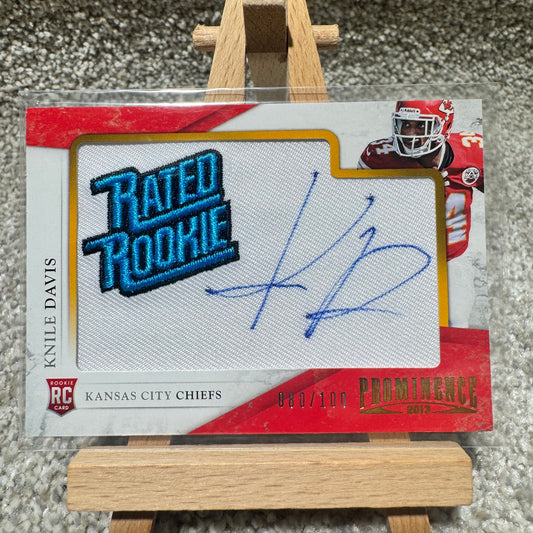 2013 Knile Davis Rated Rookie Jumbo Patch RPA