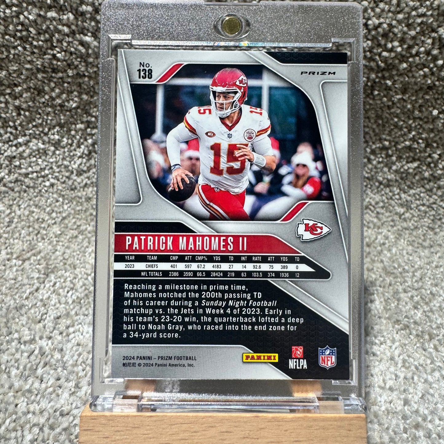 2024 Prizm Patrick Mahomes No Huddle Orange Disco